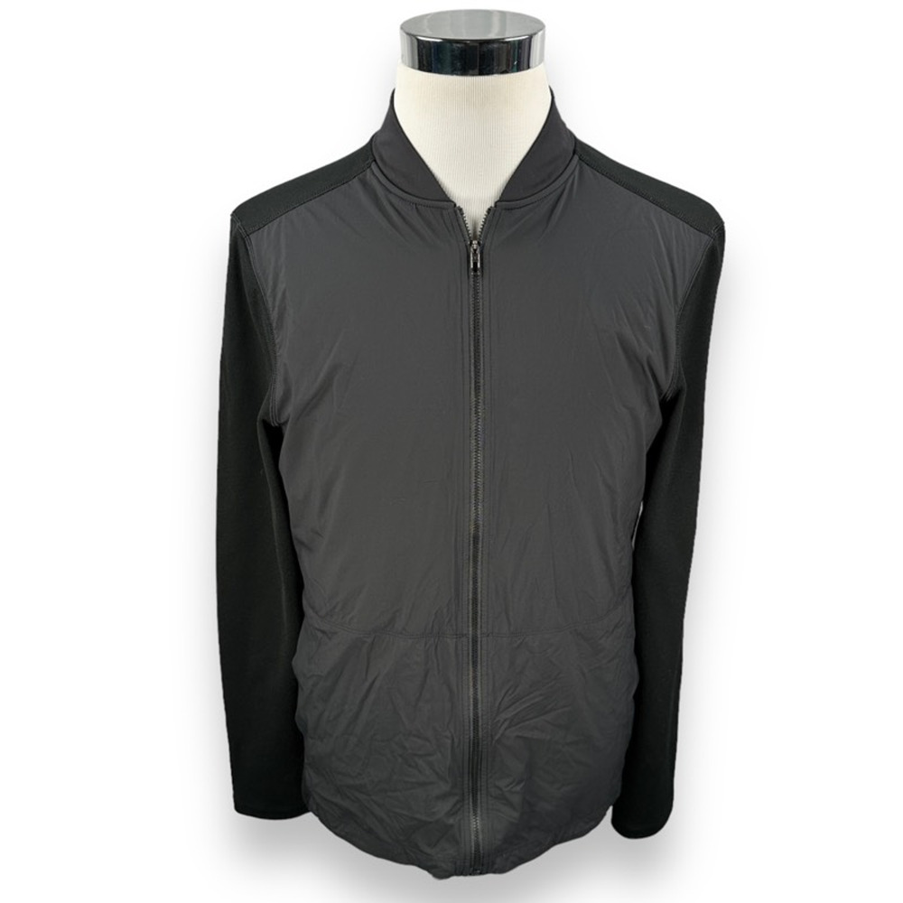 Lululemon Long Weekend Jacket Men's Medium Black Zip Lightweight Athleisure‎